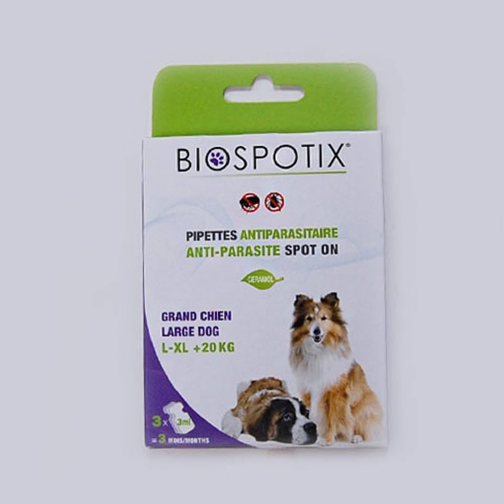 BIOSPOTIX 중대형견 20kg 3ml 3 강아지해충방지 애견진드기방지