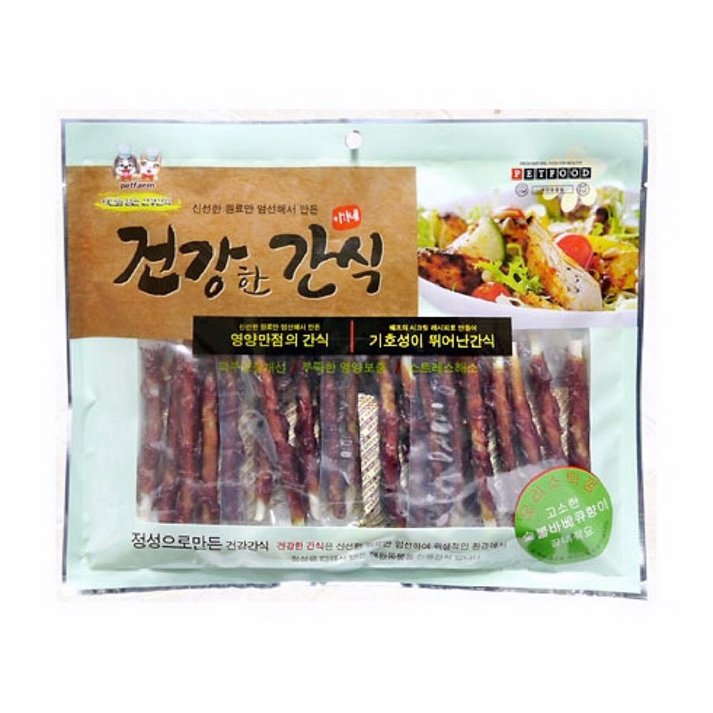 300g 오리 스틱껌 애견치석제거 강아지치석간식