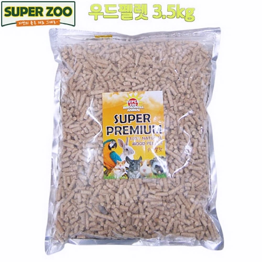 프리미엄 우드펠렛 3.5kg 초식동물먹이 토끼밥