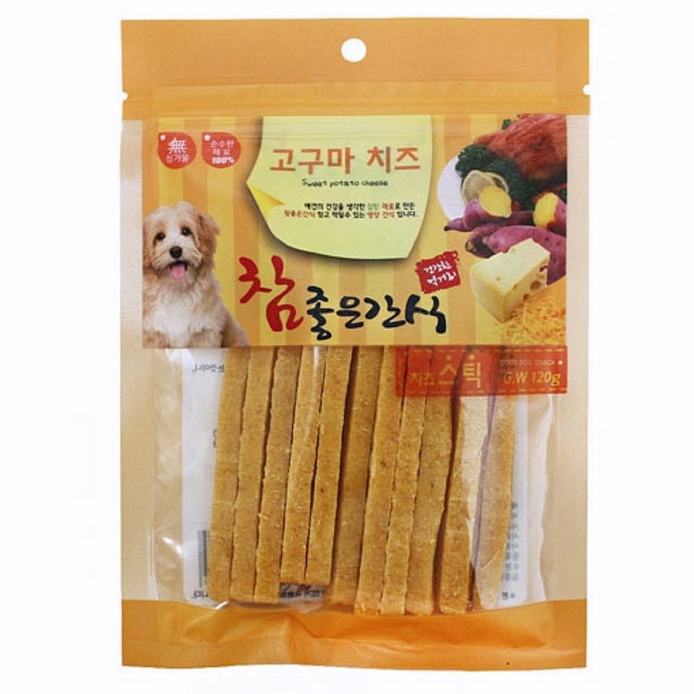 120g 고구마 치즈 스틱 강아지가좋아하는간식 애완간식