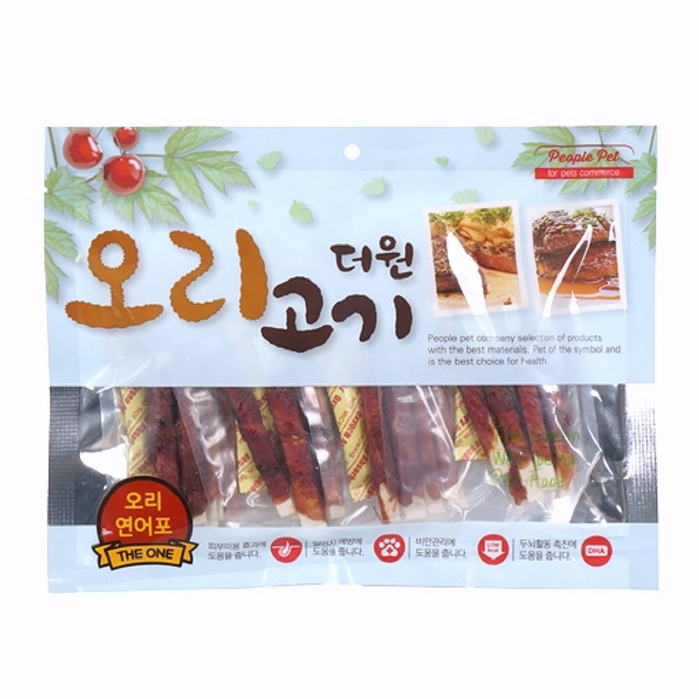 오리고기 오리 연어포 300g 반려견영양식 오리육포