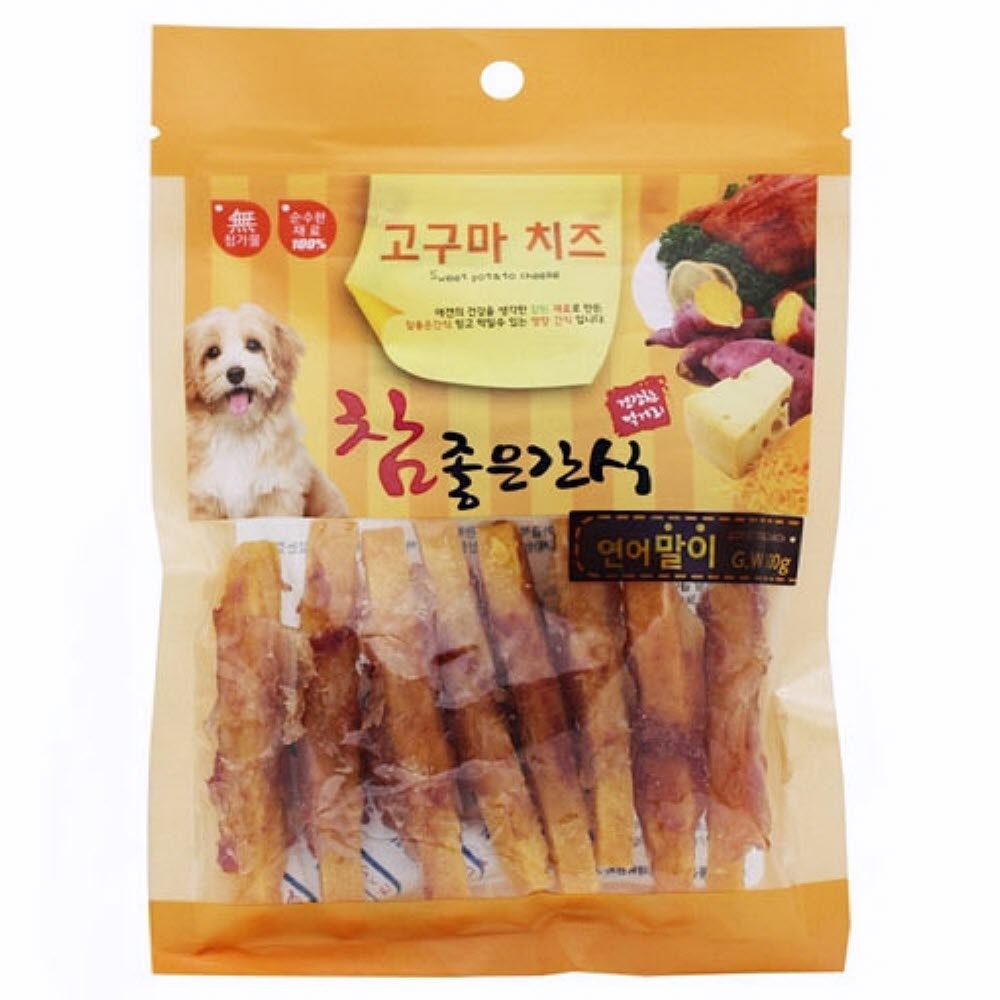 참 좋은 간식 100g 고구마 치즈 연어말이 개간식 강아지훈련용간식