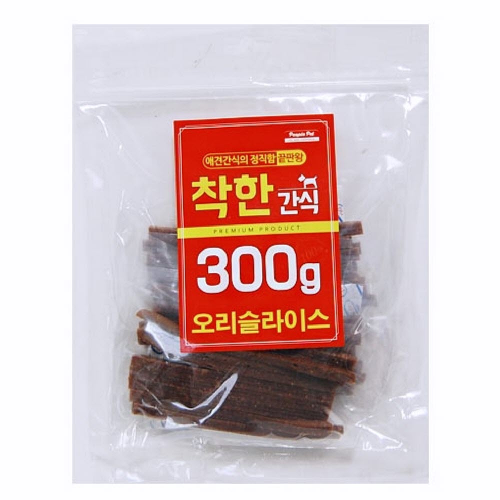 300g 오리 슬라이스 강아지육포 애견간식