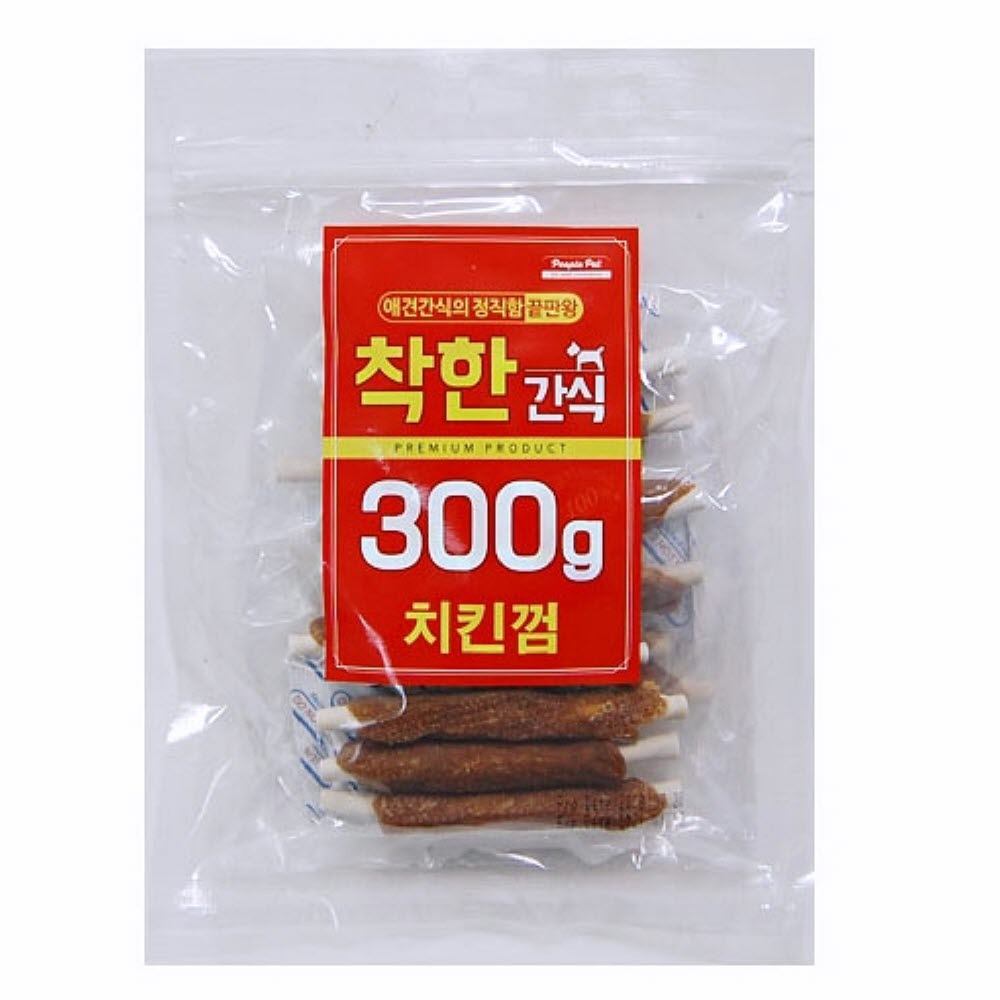 300g 치킨껌 스틱간식 애견껌