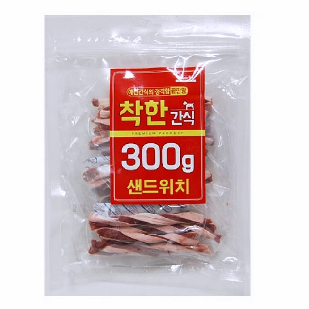 300g 치킨 샌드위치 멍멍이간식 웰시코기간식