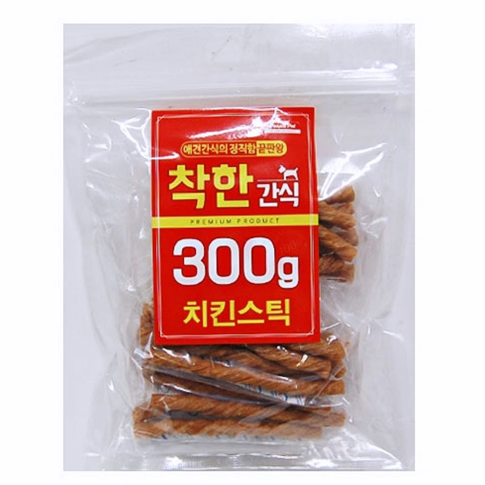 300g 치킨스틱 멍멍이간식 웰시코기간식