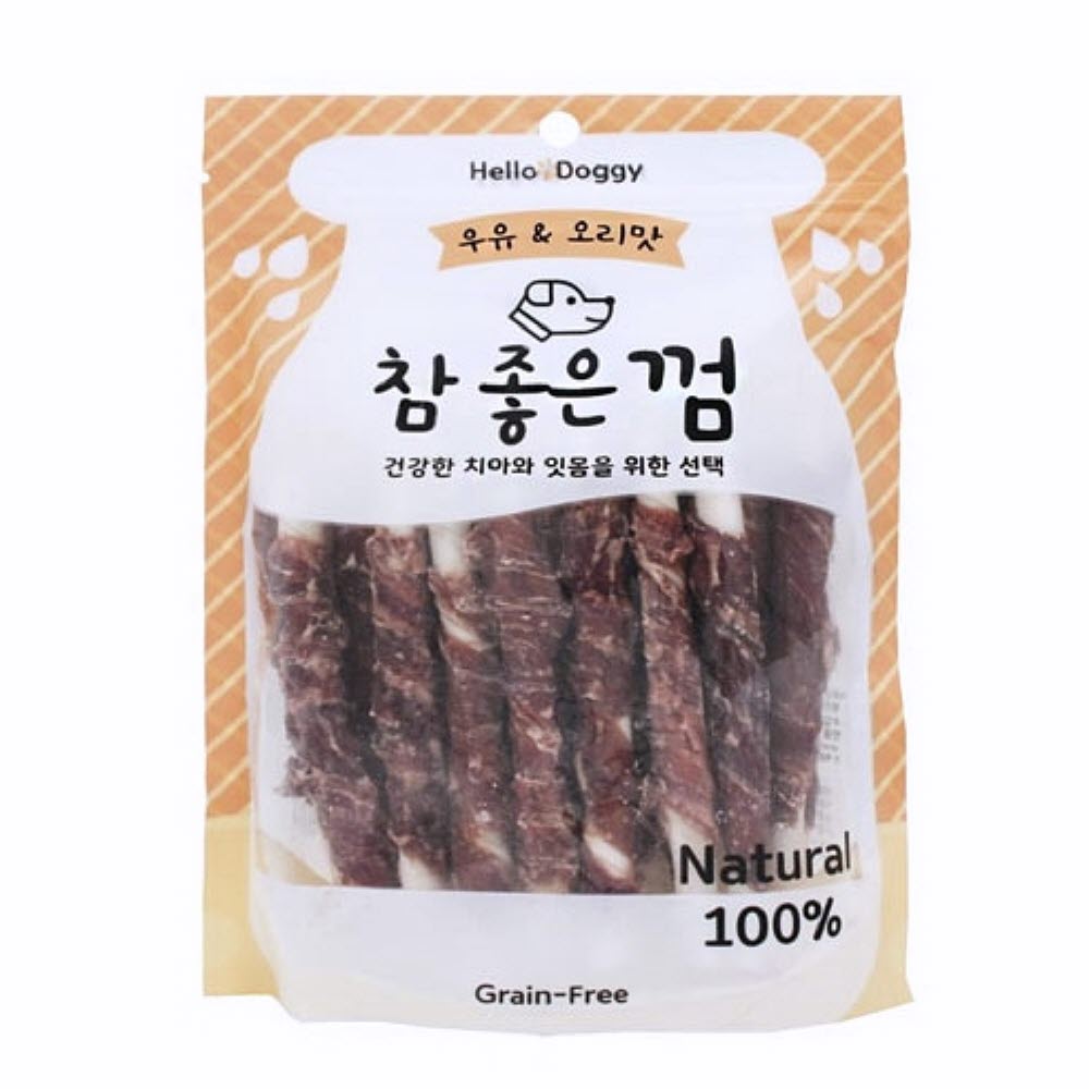 좋은 껌 우유 오리맛 24p 반려동물간식 애견껌