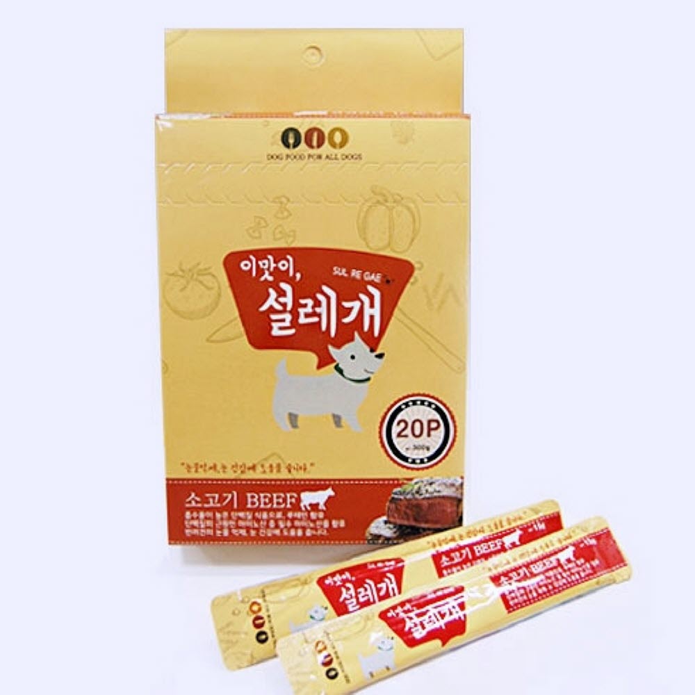 설레개 300g 소고기 15g 20p 강아지훈련용간식 애완견간식