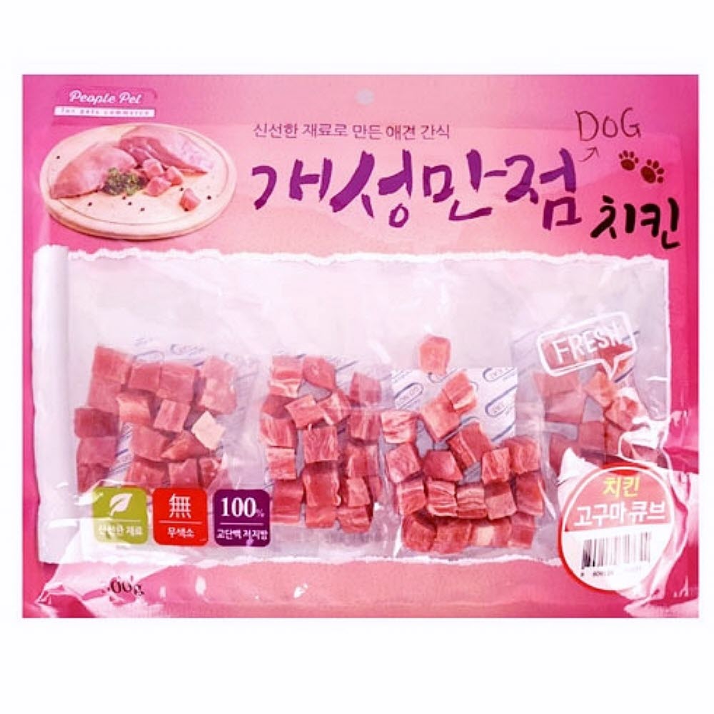 300g 치킨 고구마큐브 고구마간식 강아지고구마간식