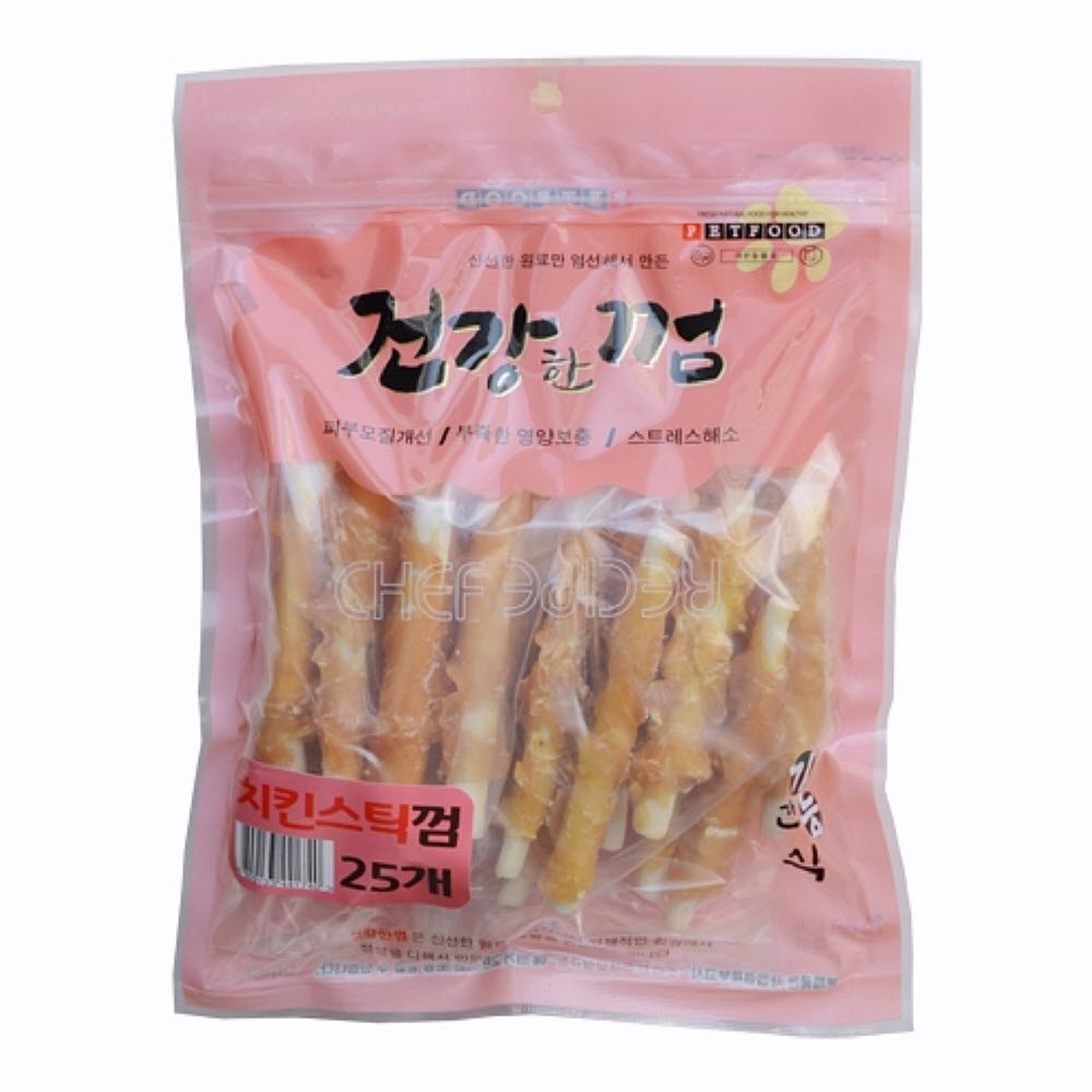 건강한껌 25p 치킨스틱껌 소가죽개껌 반려견껌