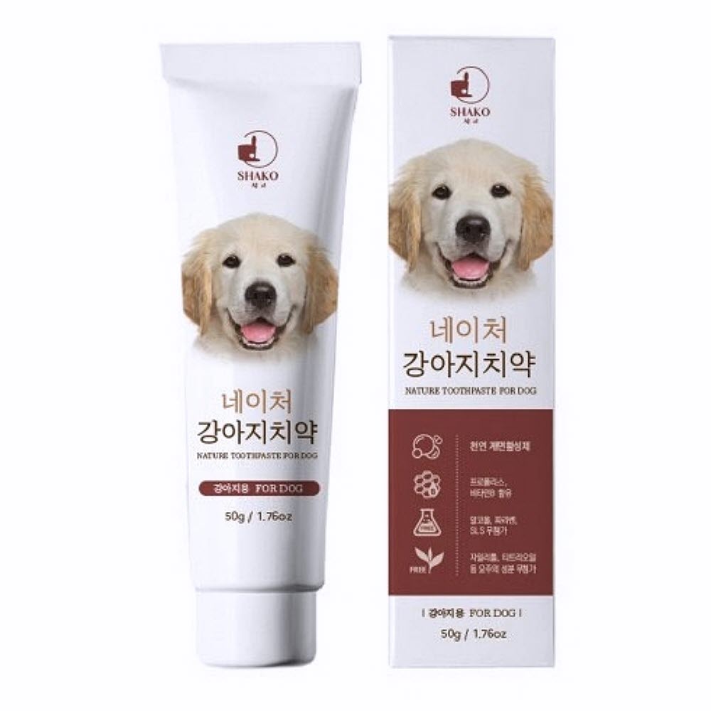 샤코 네이처 강아지 치약 50g 반려견치약 강아지구강관리