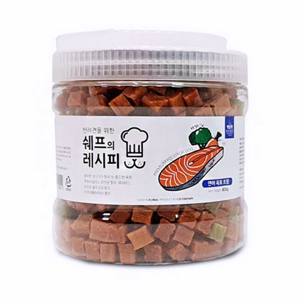 800g 연어육포 트릿 노즈워크용간식 국산애견간식