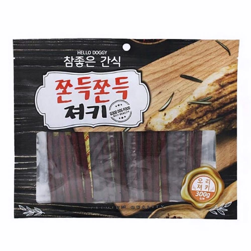 쫀득쫀득 300g 오리져키 반려견먹이 애완견간식