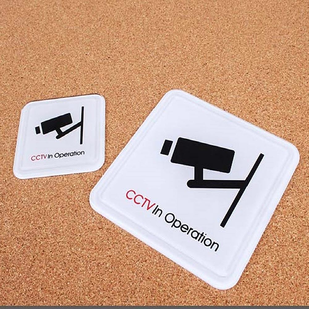 CCTV녹화중 몰딩사인 표지판 60x60mm CCTV안내표지판 CCTV표시