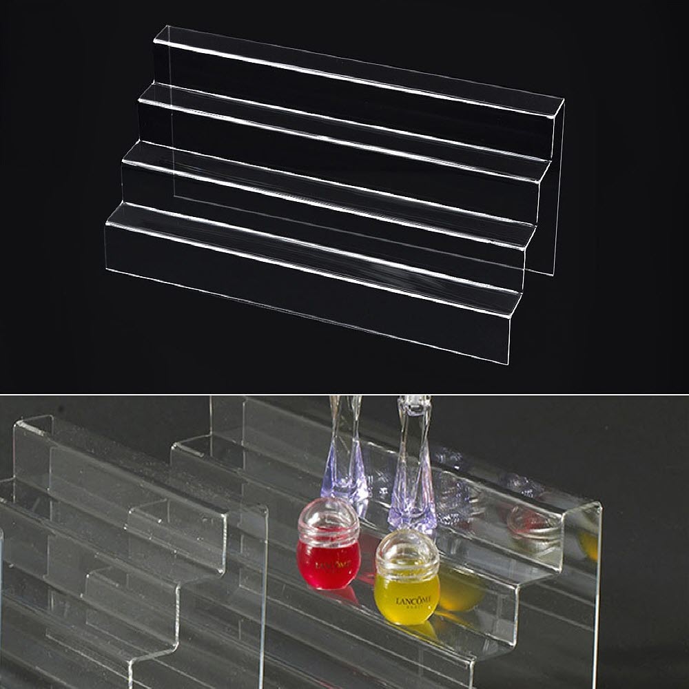 4단 계단식 아크릴 진열대 300mm 전시용테이블 향수진열
