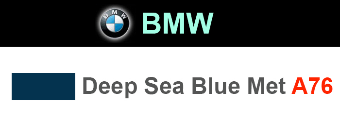 Bmw deep sea blue metallic touch up paint