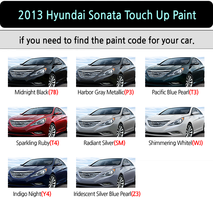 MagicTip Hyundai Sonata Hybrid TouchUp Paint Pen 7B P3 T3 T4 SM WJ Y4