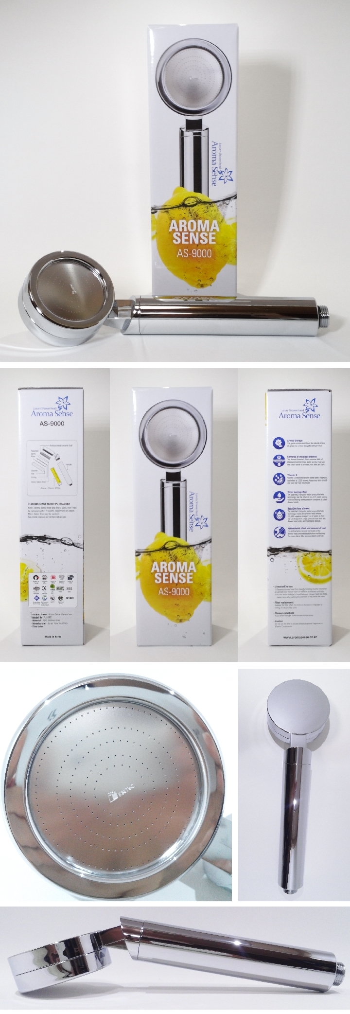 KNTeC Aroma Sense Vitamin C Water saving & Super Jet AS9000 CHROME