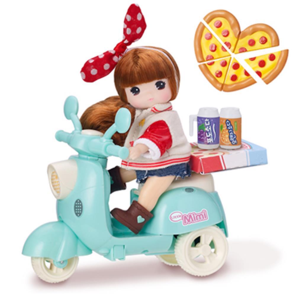 스쿠터 리틀미미 피자배달 소꿉놀이 인형 여친선물 귀여운인형 조카선물