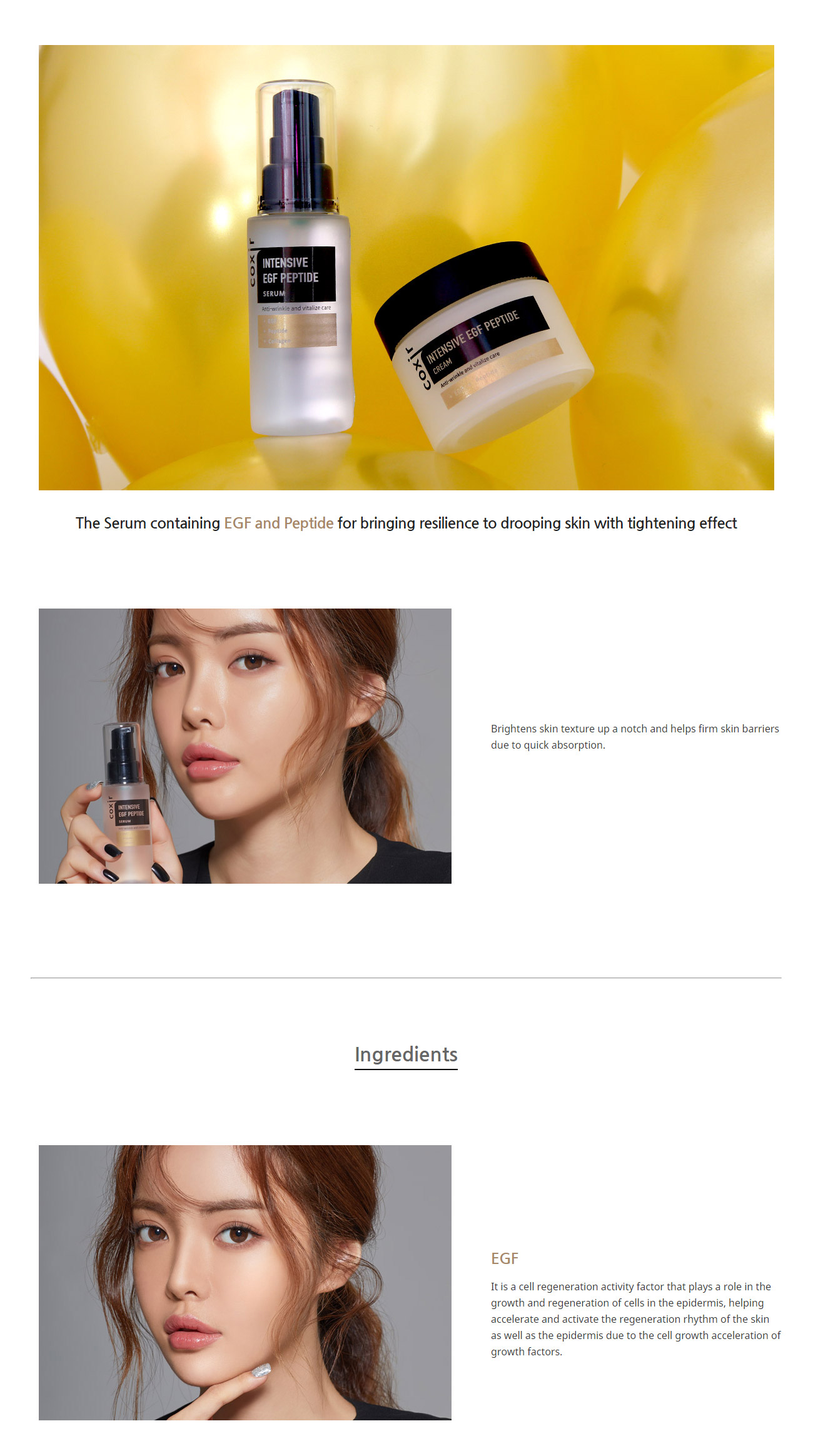 coxir egf peptide cream