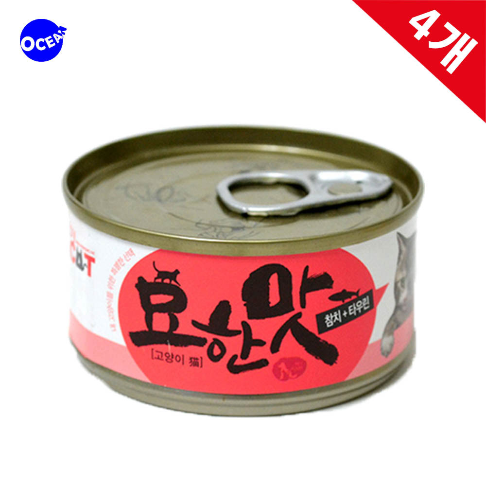 [조이야] 묘한맛 참치타우린 80g 고양이캔x4