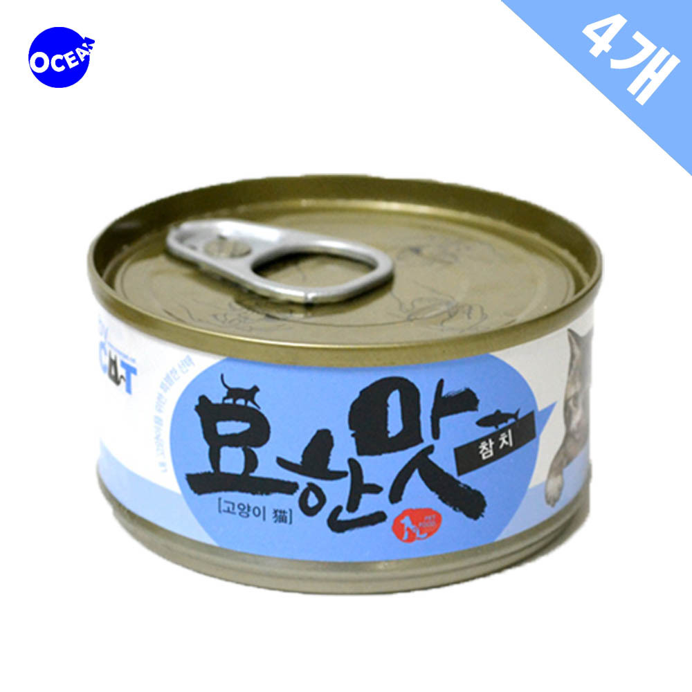 [조이야] 묘한맛 참치오리지널 80g 고양이캔x4