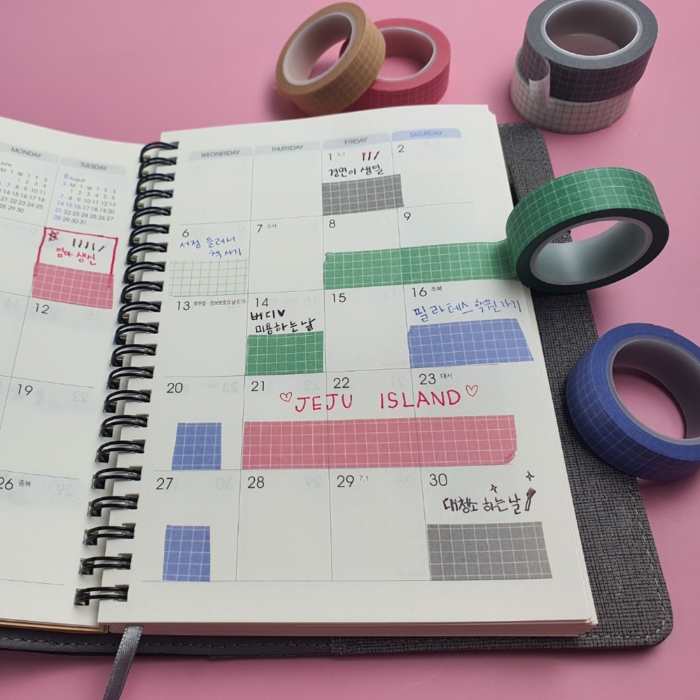 사무용문구 세밀한테이핑 공구점용품 자동차직접수리 민원조수짊원조수 반사자전거부속품 접착시트 내열밴드 옷고정대 공사자재 홈인테리어소품 체크무늬 라인 다꾸 폴꾸 종이테이프 베이지 테이프