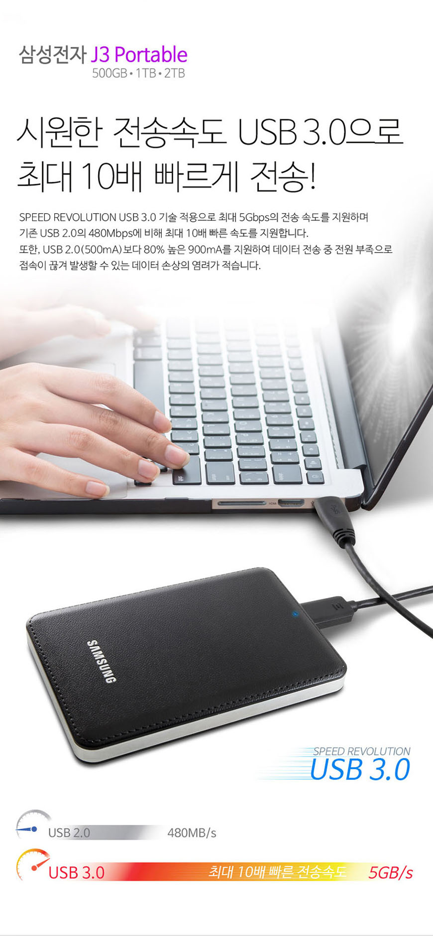 Samsung External Hard J3 500 Gigabyte 1 Terra Port