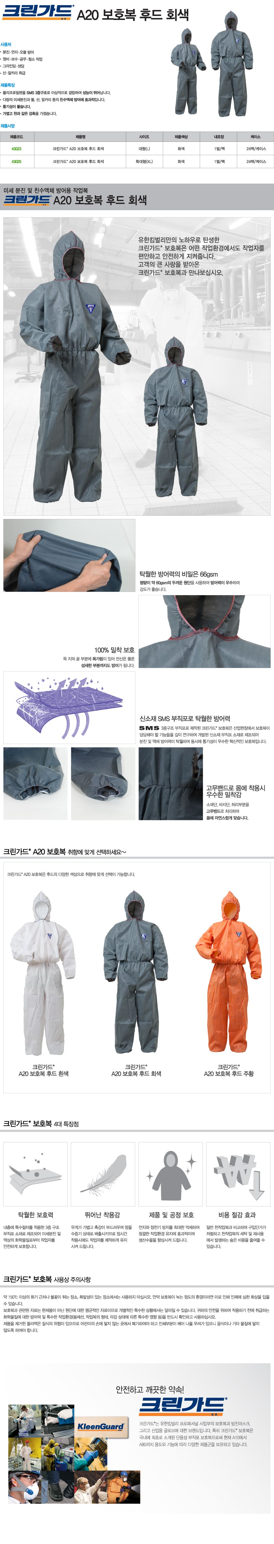 Clean Guard A20 Protective Clothing Hood Gray 1 pi