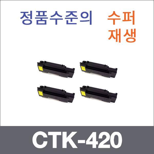 교세라 4색1셋트  수퍼재생 CTK-420 토너 CHP-420CN
