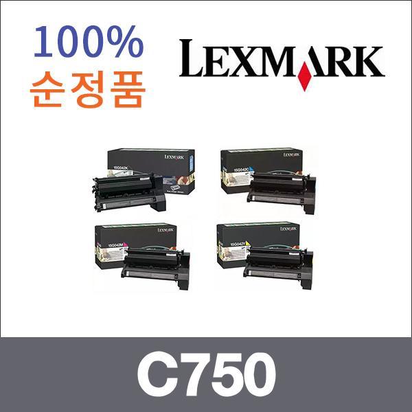 렉스마크 4색1셋트  정품 C750 토너 C750 C752L