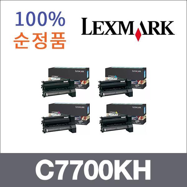 렉스마크 4색1셋트  정품 C7700KH 토너 대용량 C772N