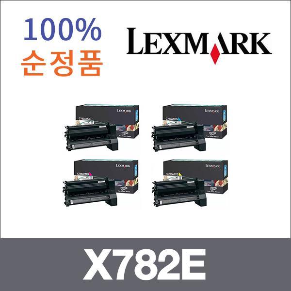 렉스마크 4색1셋트  정품 X782E 토너 C780N C780DTN