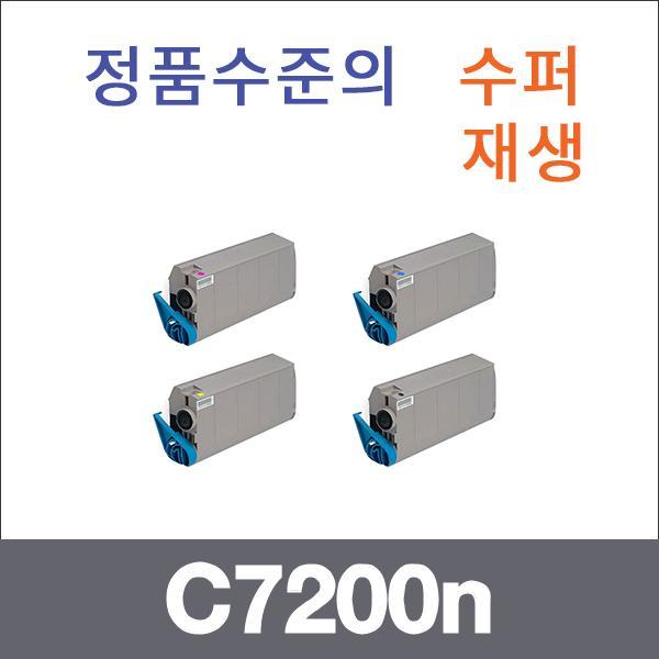 오키 4색1셋트  수퍼재생 C7200n 토너 C7200 C7400