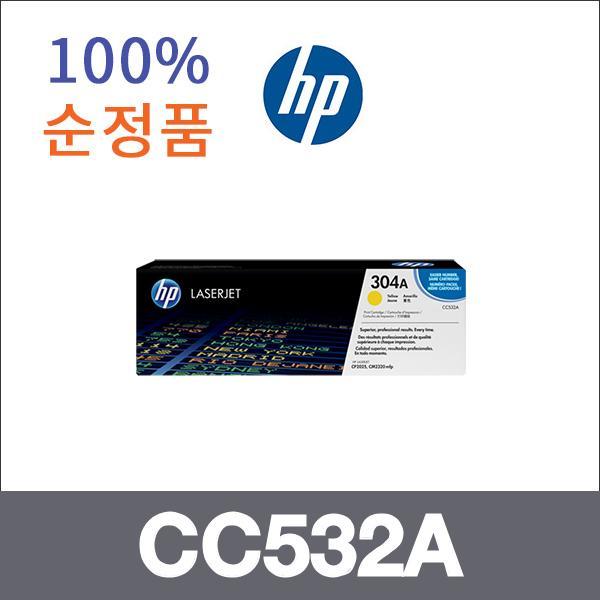 HP 노랑  정품 CC532A 토너 CP2025 CP2025DN