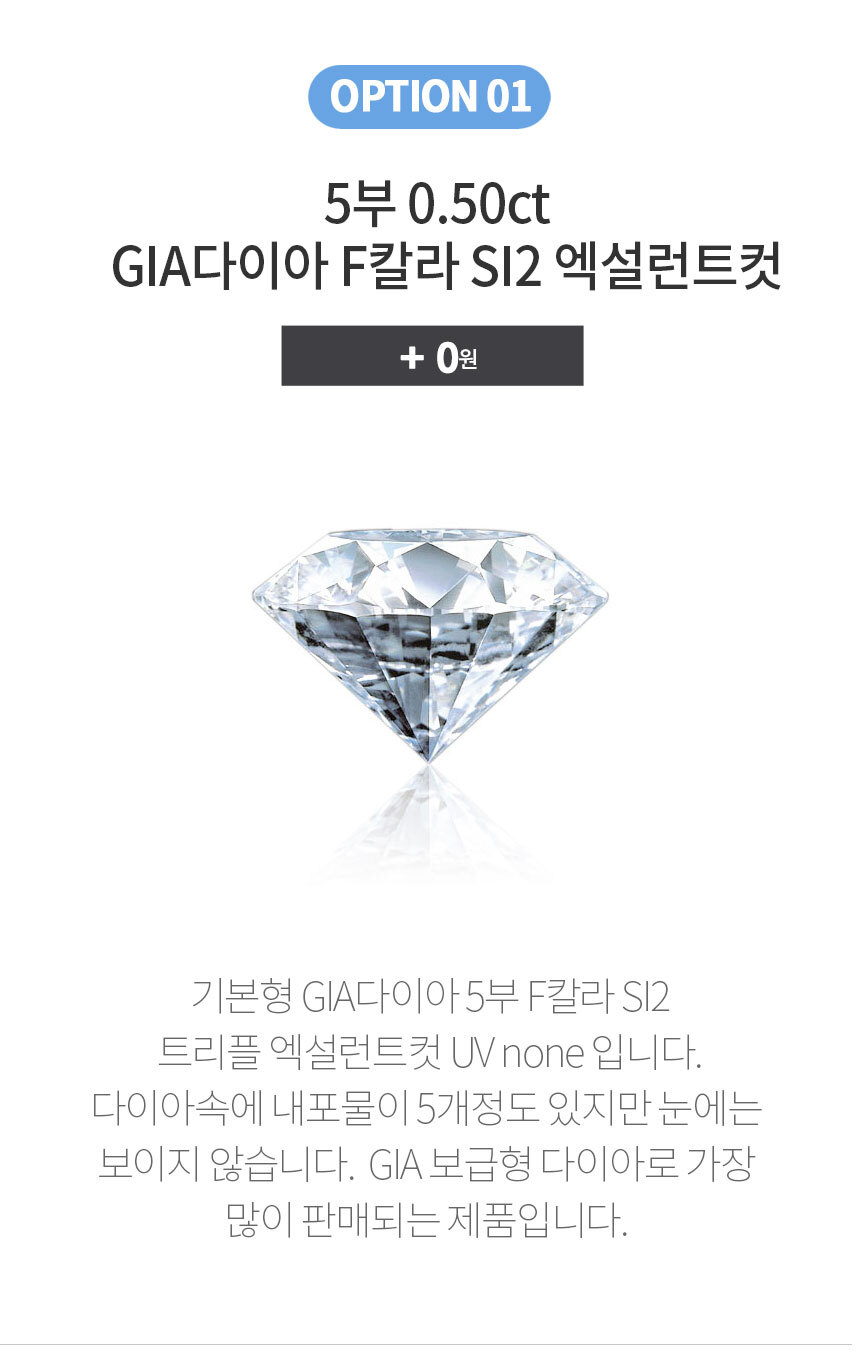5부 GIA 다이아몬드 F SI2 가격