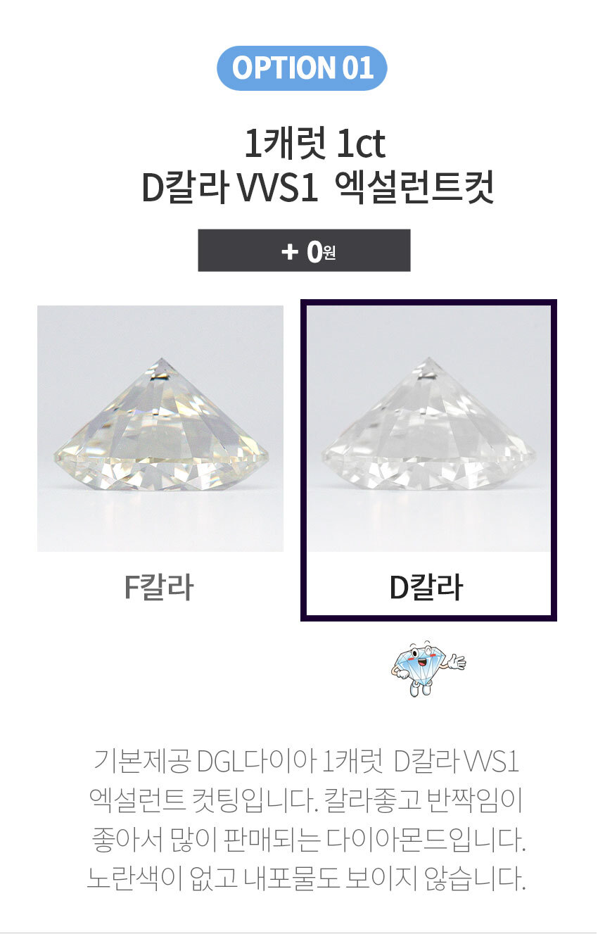 DGL 1캐럿 다이아몬드 D VVS1 엑설런트컷