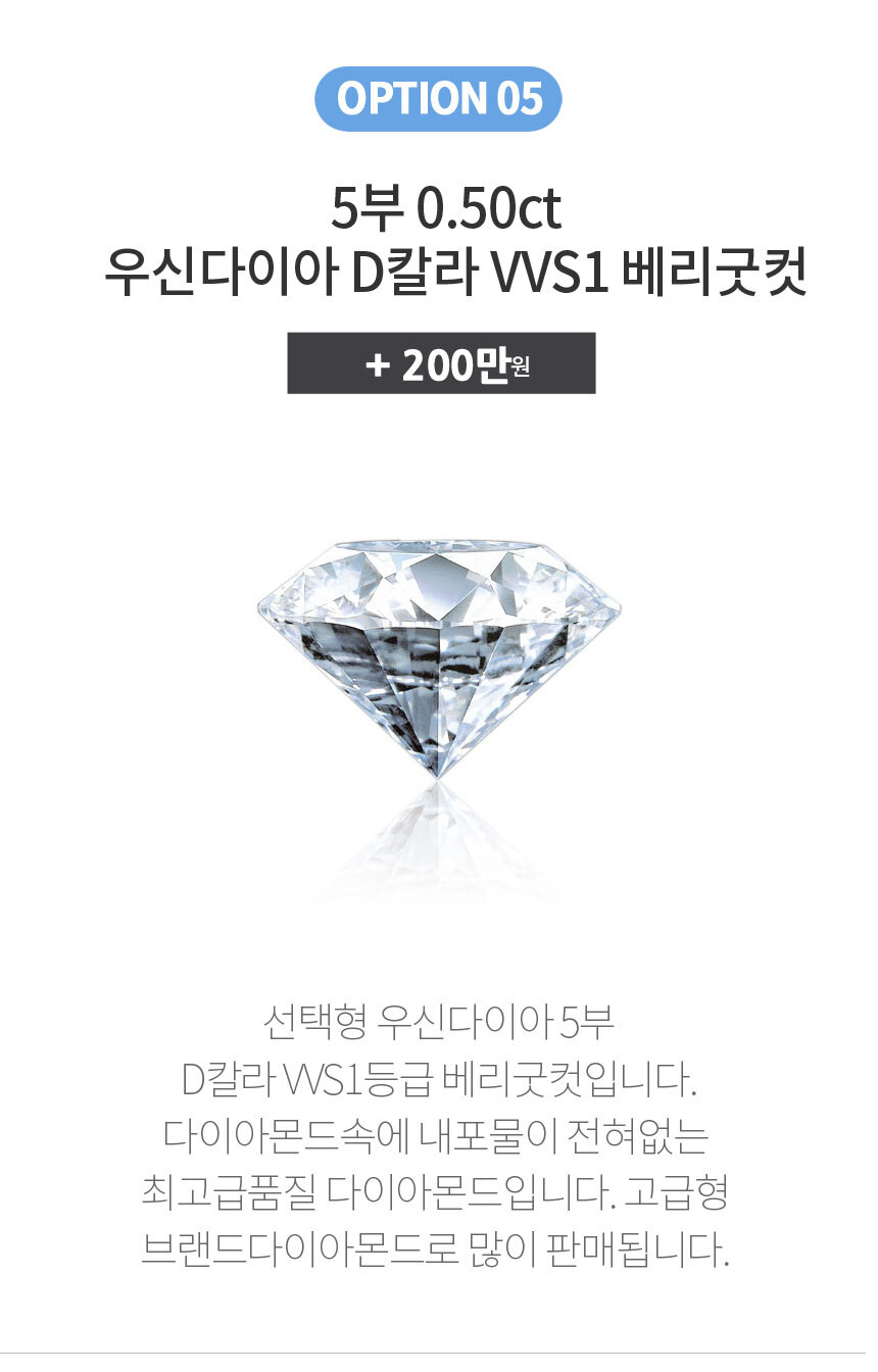 우신 5부 다이아몬드 D VVS1베리굿컷