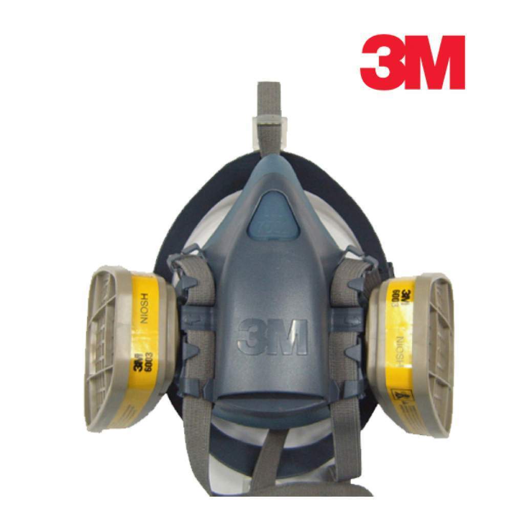 Oce 실리콘방독면 양구반면형 75M&방독필터세트 양구 호흡보호구  7502 산업용스크