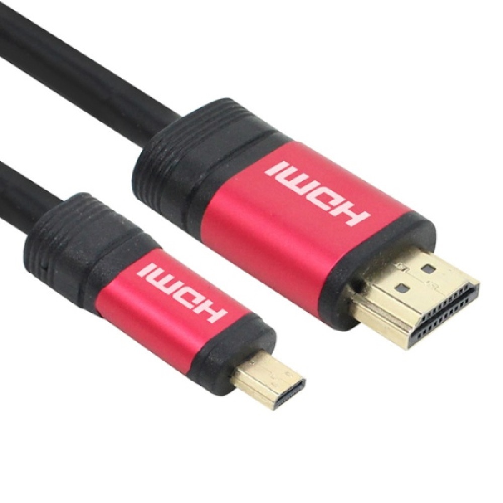 [NEXI] HDMI to Micro HDMI 레드 메탈케이블 1M (P010215460)