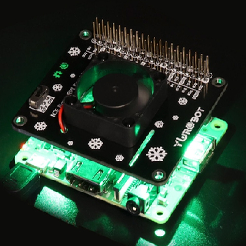 라즈베리파이4 녹색 LED 쿨링팬 모듈 (P010241346)