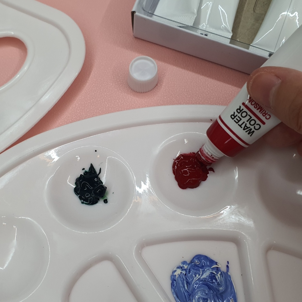 수채화팔레트 미술소품 미술브러쉬세트 미술용품상자 미술도구세트 아크릴화용품 물통 화가용품 미술가방 미술용품세트 화가소품 미술도화지 미술학원 미술 물감소분 팔렛트 손걸이형 미술용품