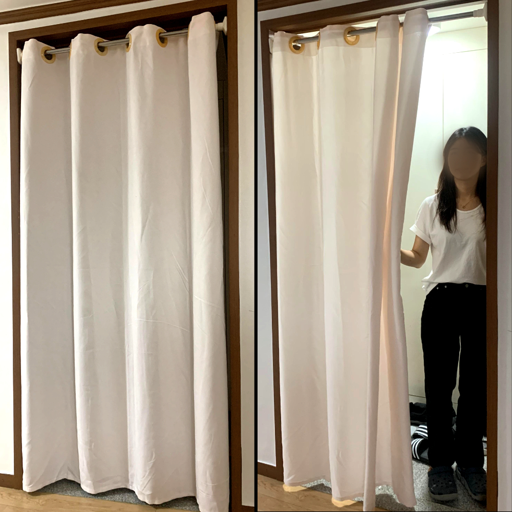 암막커튼그레이 다용도커튼 레이스창문가림막 발코니커튼 미니반커튼 파티가구 암막커튼세트창문 커튼끈화이트 암막그레이 장식용커튼 공간분리 문 아일렛 200cm 가리개 아이보리 커튼