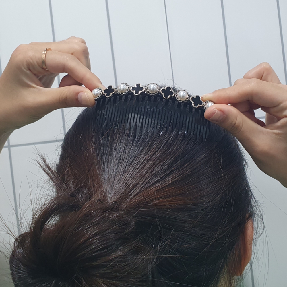 올림머리클립 셀프웨딩액세서리 목마헤어악세사리 헤어핀여성용 그레이머리핀 빗핀액세서리 헤어핀포인트 버터플라이헤어핀 예쁜꽃헤어핀 셀프웨딩뒤꽂이 클로버펄 클립형 헤어빗핀 올림머리 헤어핀