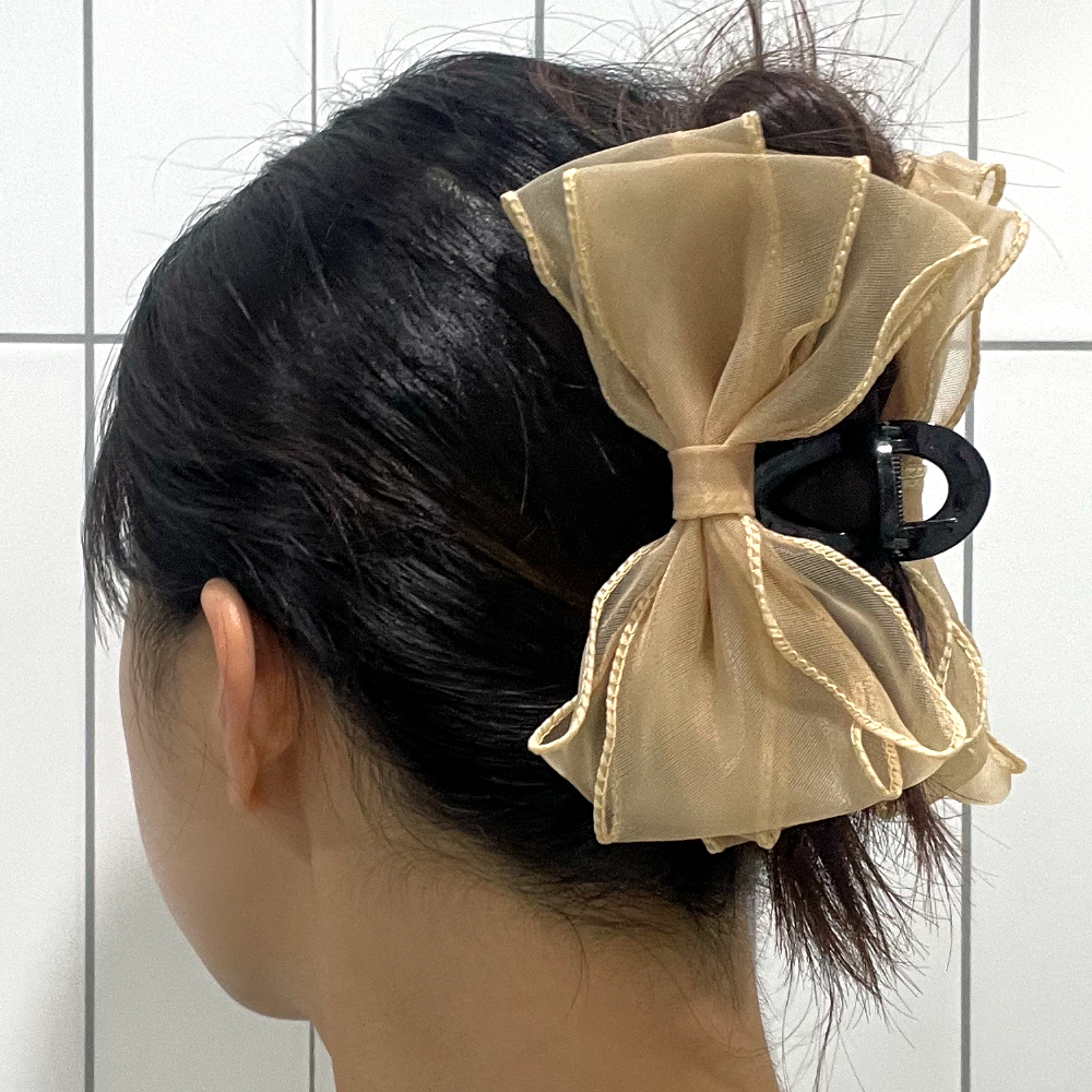 컬러풀어린이머리끈 쉬폰헤어밴드 미용실용헤어클립 헤어클립세트 당고머리헤어액세서리 반지형머리끈 스크런치머리끈 어린이용머리끈 머리끈쥐목도리 헤어집게핀 쉬폰 왕리본 베이지 헤어액세서리