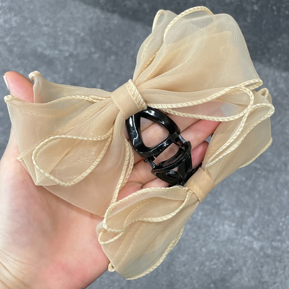 컬러풀어린이머리끈 쉬폰헤어밴드 미용실용헤어클립 헤어클립세트 당고머리헤어액세서리 반지형머리끈 스크런치머리끈 어린이용머리끈 머리끈쥐목도리 헤어집게핀 쉬폰 왕리본 베이지 헤어액세서리