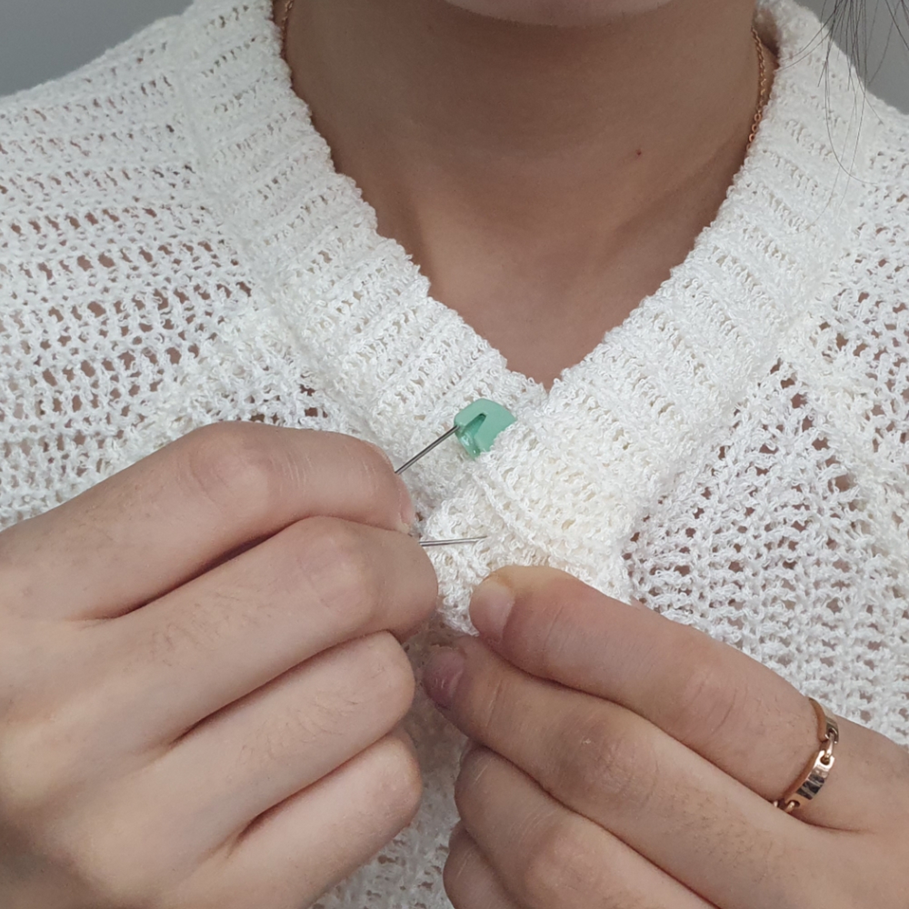 클로징핀 옷을고정하는소품 소형옷핀 진주소매핀 옷핀패션 손으로꿴옷핀 침대안전고정 옷장식 진주핀 중형안전핀 실버옷핀 이불고정핀 안전옷핀 중형 10P 침대 칼라 이불고정 옷핀