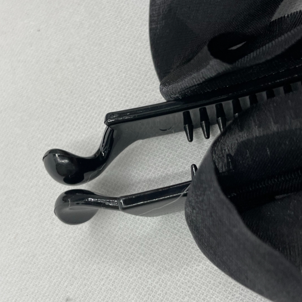 헤어악세사리 블랙악세사리 스트릿패션액세서리 올림머리패션 투명리본 바나나핀슬리브 자개핀 올림머리바나나핀 블랙바나나핀 여성헤어핀 올림머리악세사리 블랙 쉬폰 올림머리 왕리본 바나나핀