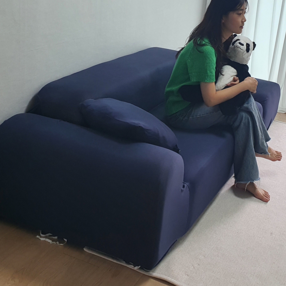 소파 인테리어소품 거실가구 소파소재 다크블루리폼소파 쇼파세트 소품 격자쇼파커버 소파커버 다크블루소파 인테리어 가죽소파 아이보리소파 리빙룸가구 2인용 리폼 커버 다크블루 천갈이 쇼파