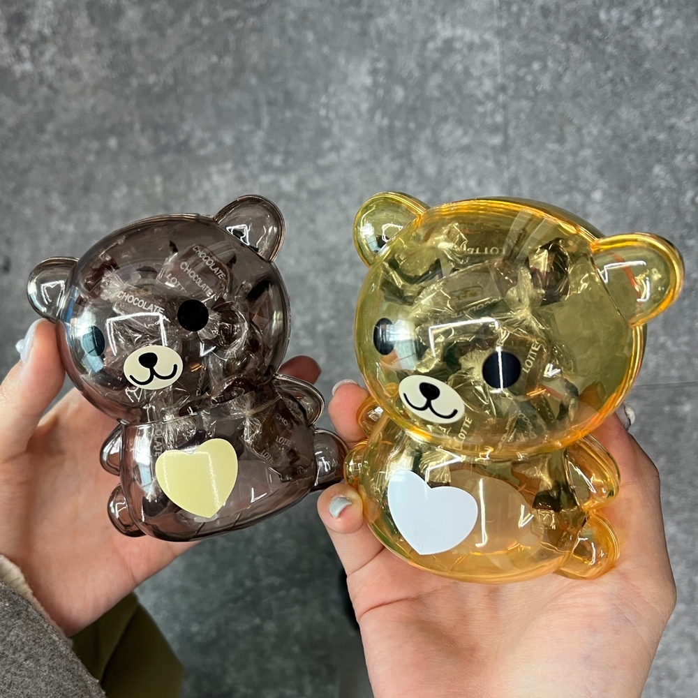 곰돌이투명통 용돈통 투명도금통 투명저금통소형 소형통 투명 곰돌이 소형 저금통 투명통